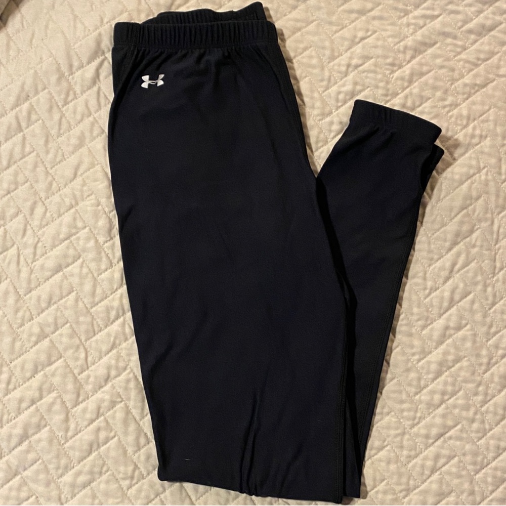 Under Armour Black Women's Performance Leggings with White Logo